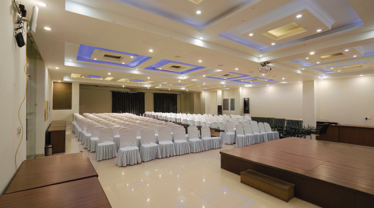 Scenic corporate meeting venue at Ojaswi Himalayan Resort with modern amenities and tranquil mountain surroundings.