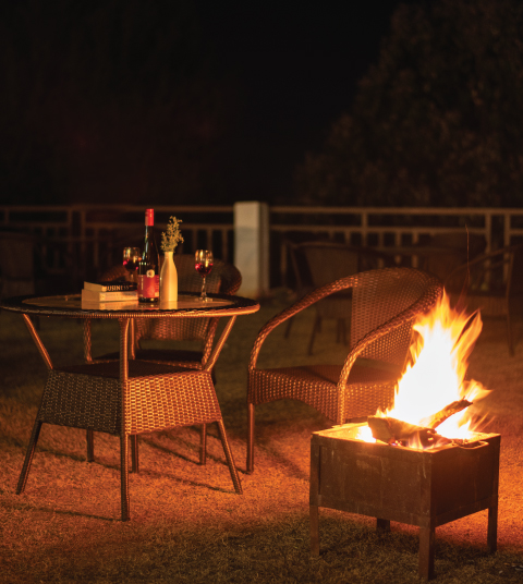 Starlit bonfire and starlit gatherings for corporate offsites at Ojaswi Resort, the best hill station venue.