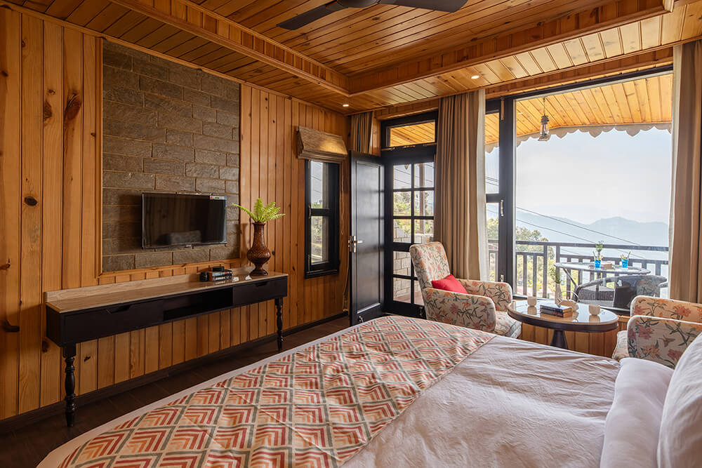 Sunset retreat at Ojaswi Himalayan Resort Mukteshwar with golden Himalayan views