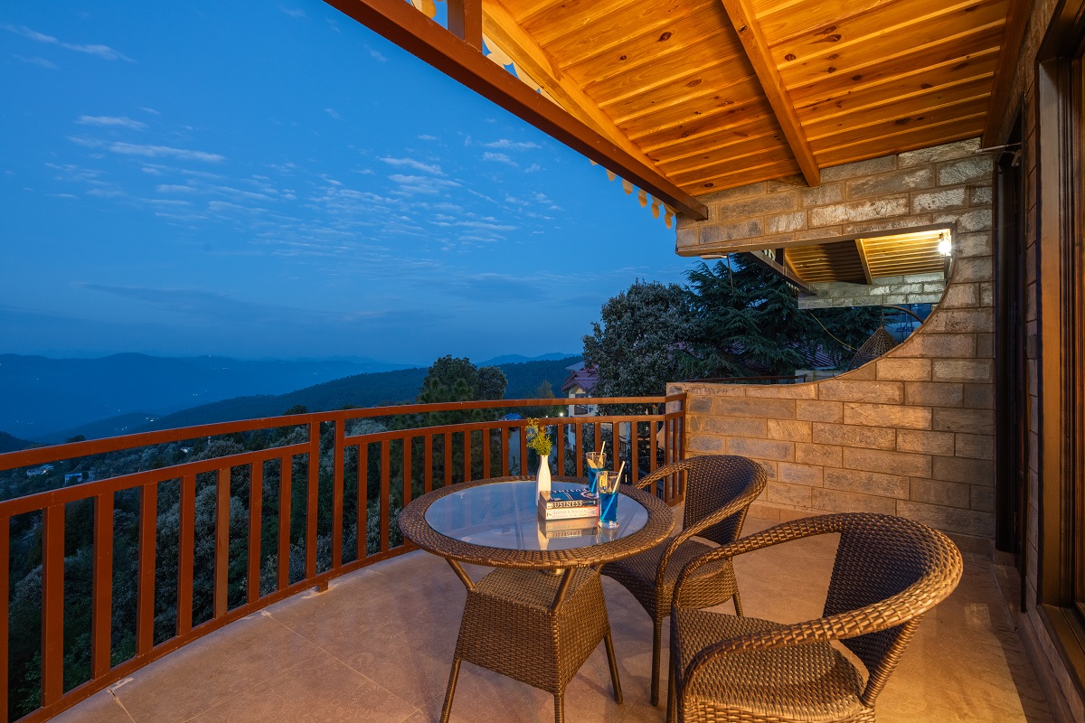 Experience premium luxury at Kafal Retreat, a beautiful stone cottage at Ojaswi Resort Mukteshwar with panoramic Himalayan views.