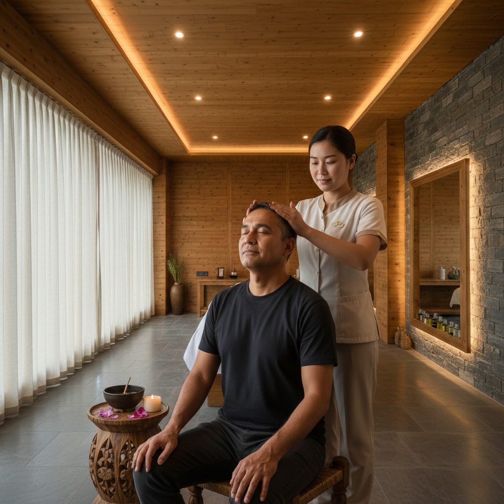Guests enjoying a Sunset Hi-Tea on a deck with a stunning mountain view at Ojaswi Resort.