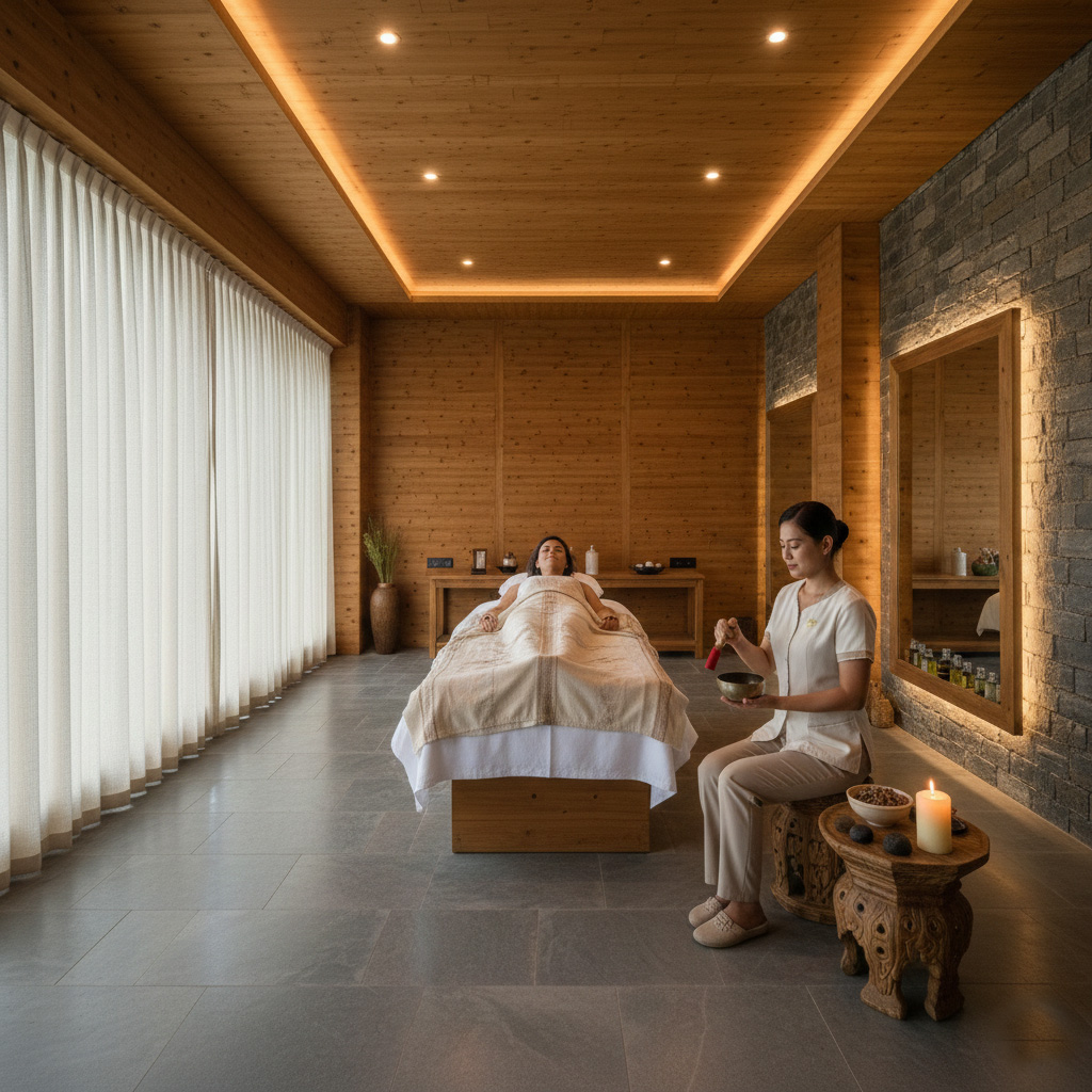 Stargazing experience above Ojaswi Resort rooftops in Mukteshwar with a clear night sky and Himalayan forest surroundings