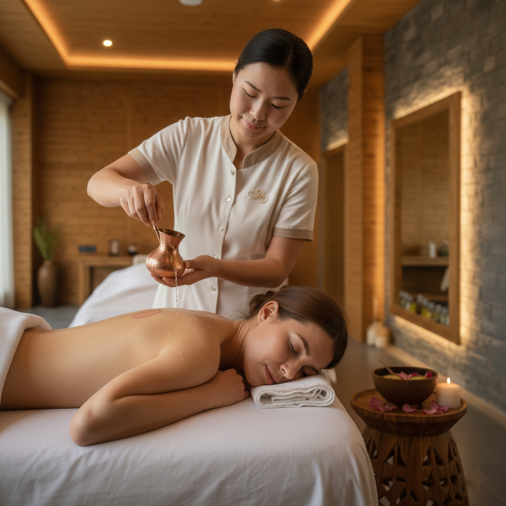 Romantic candlelight dinner setup at Ojaswi Resort in Mukteshwar with softly lit tables overlooking the peaceful night view